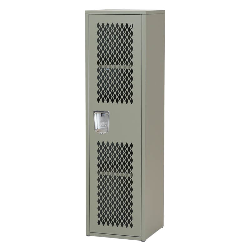 STEEL MESH LOCKER MOSS GRAY