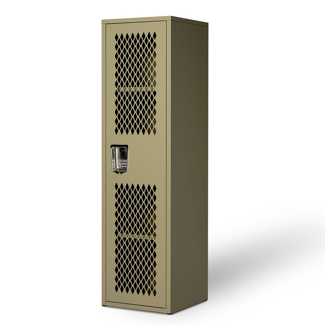 STEEL MESH LOCKER MOSS GRAY