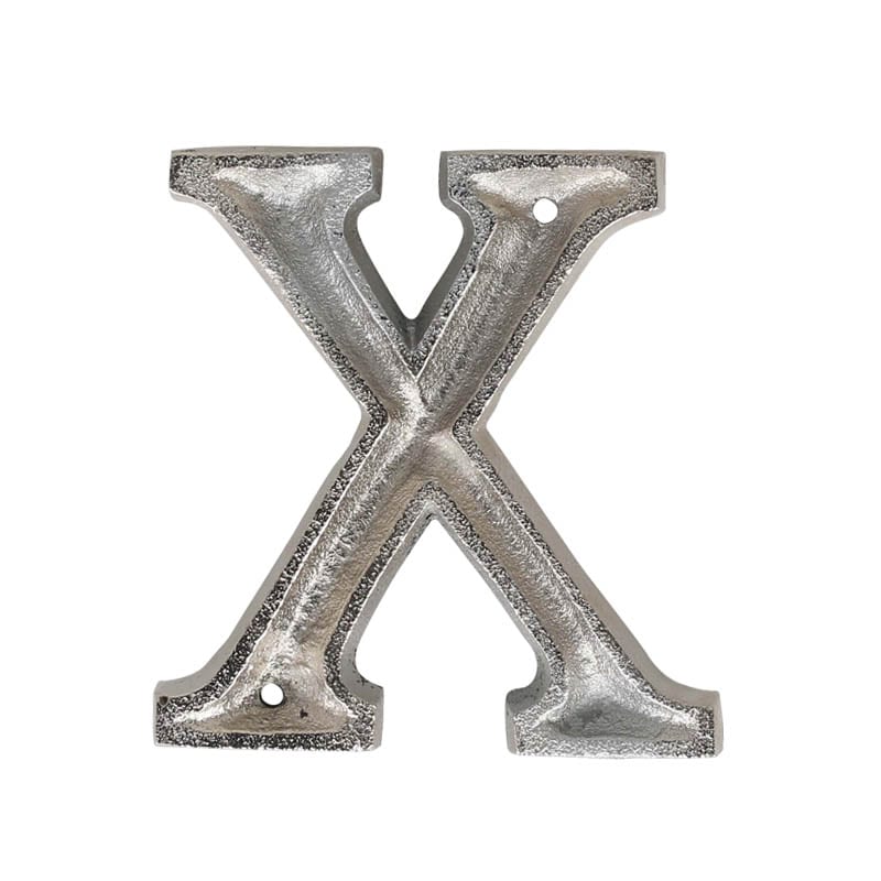 METAL LETTER 105 SILVER "X"