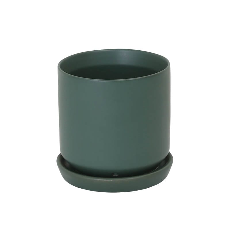 CERAMIC POT 12 GREEN