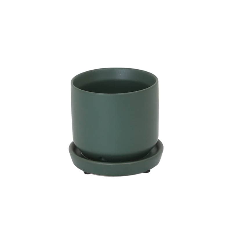 CERAMIC POT 8 GREEN