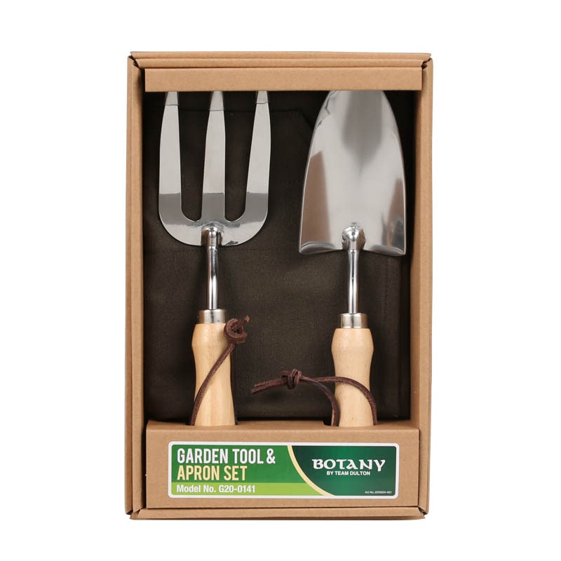 GARDEN TOOLS & APRON SET KHAKI