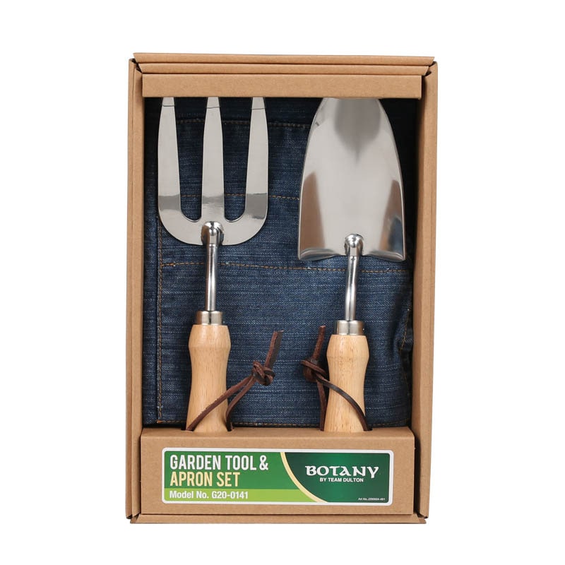 GARDEN TOOLS & APRON SET WASHED DENIM