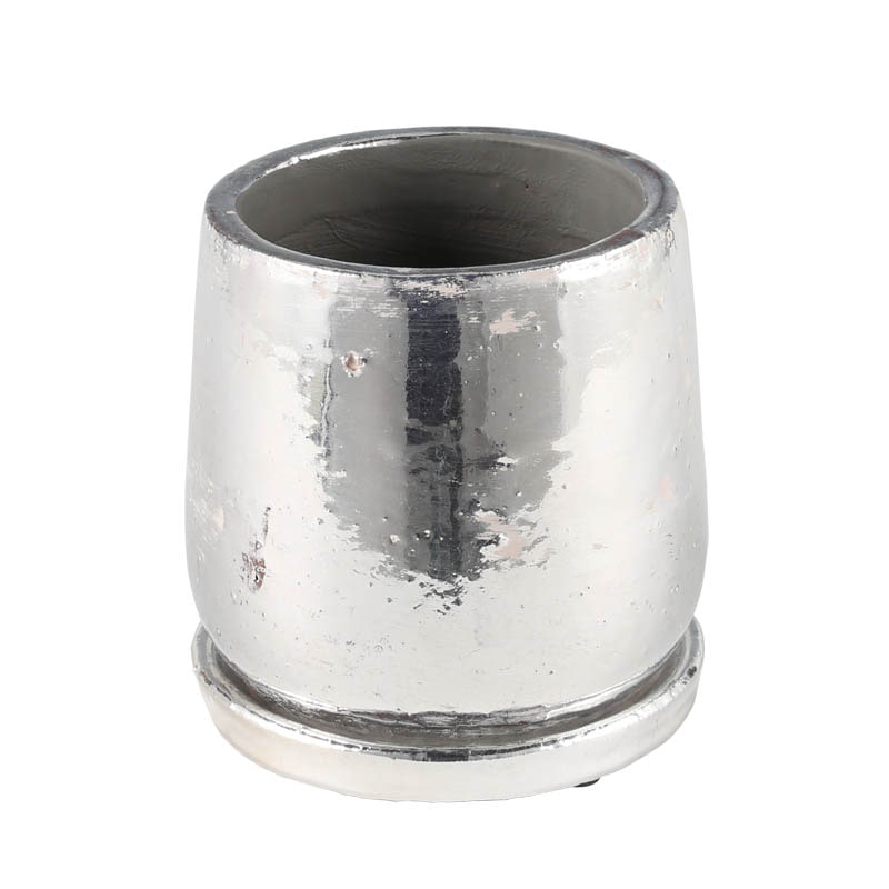 ROUND POT SILVER M