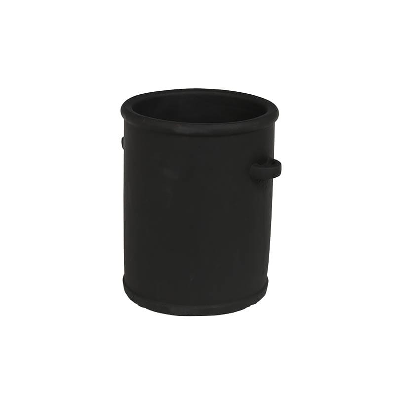 CEMENT FLOWER POT H BLACK