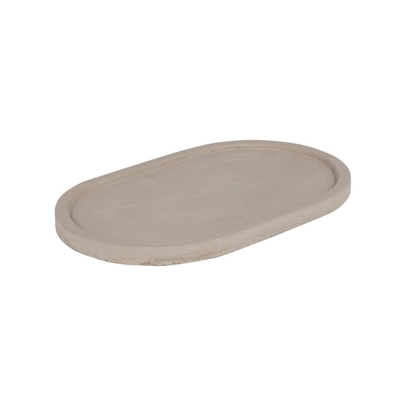 CEMENT OVAL SAUCER