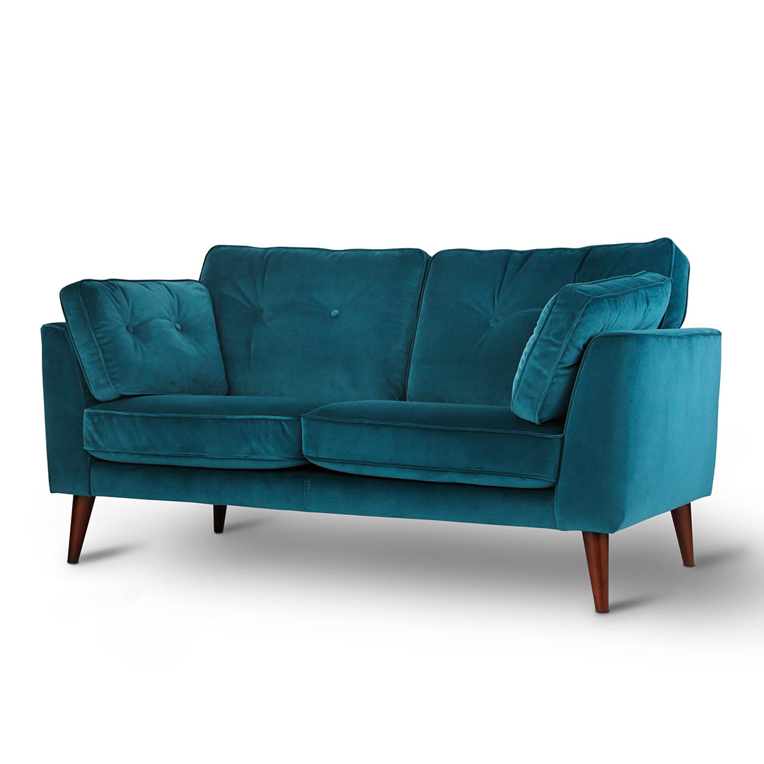 VELVET SOFA 2 SEATER CLASSIC BLUE