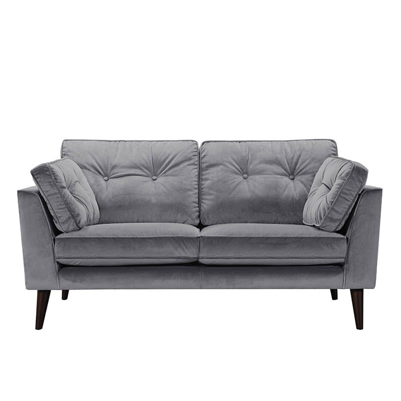 VELVET SOFA 2 SEATER LIGHT GRAY