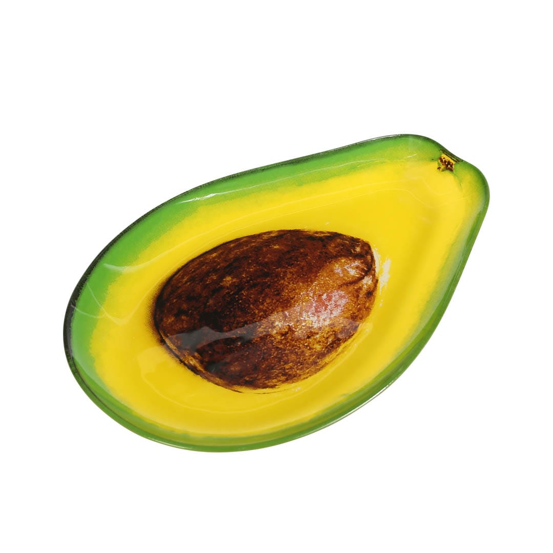 GLASS FARMER PLATE AVOCADO
