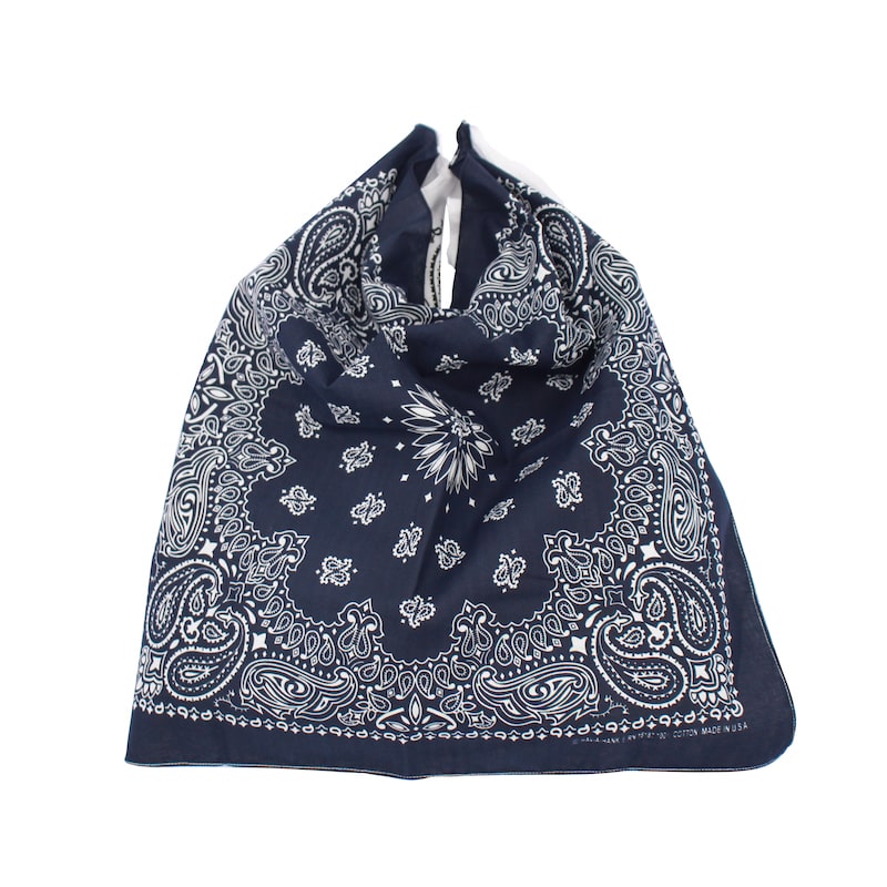 HAVAHANK PAISLEY BI COLOR BAG NAVY/WHITE