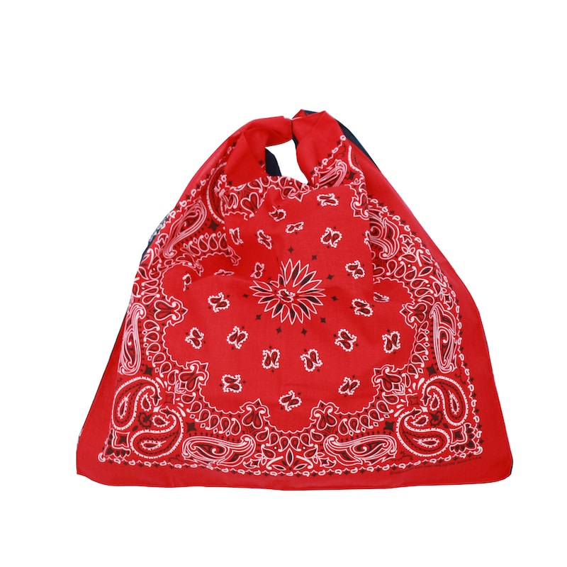 HAVAHANK PAISLEY BI COLOR BAG NAVY/RED