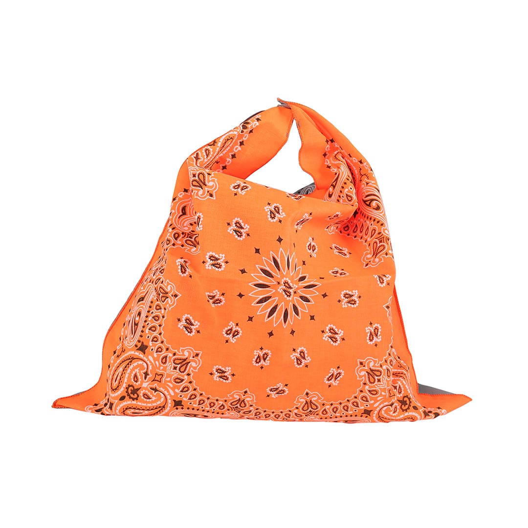 HAVAHANK PAISLEY BI COLOR BAG NEON ORANGE/GRAY