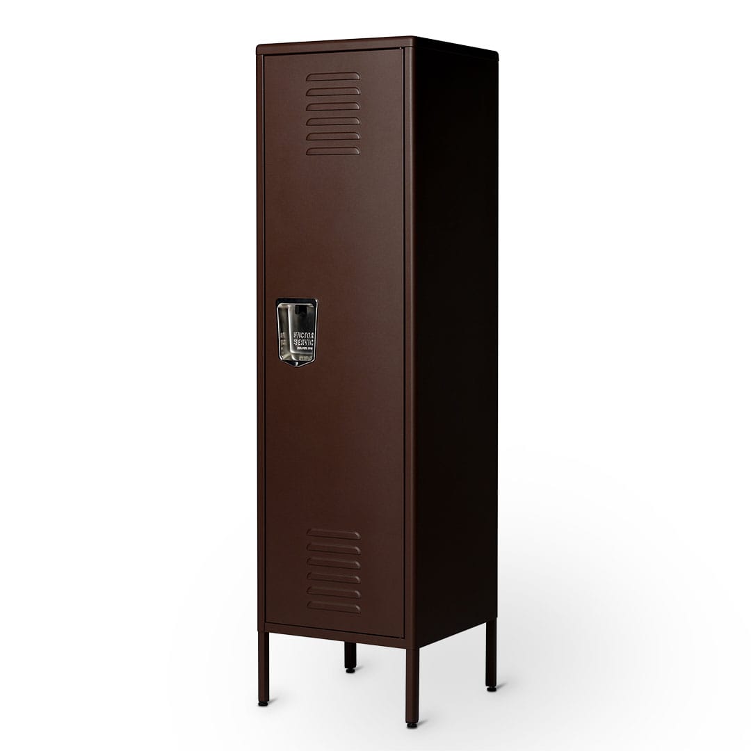 STEEL LOCKER ROUND CORNER CHOCO