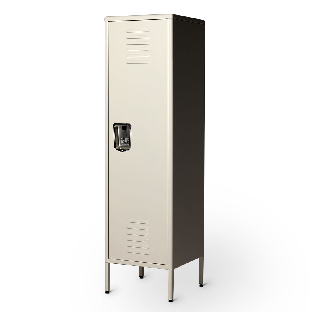 STEEL LOCKER ROUND CORNER IVORY