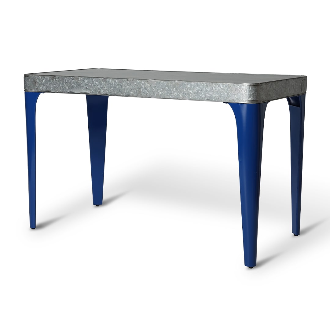 GALVANIZED TABLE RECTANGLE BLUE