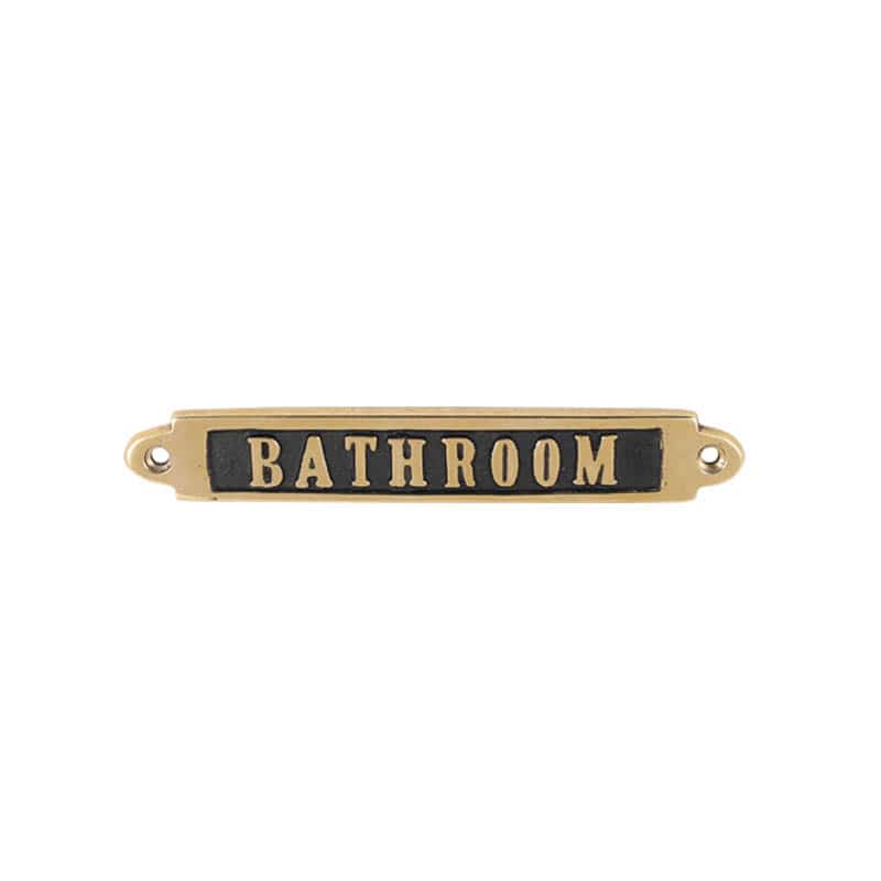 BRASS SIGN "BATHROOM"