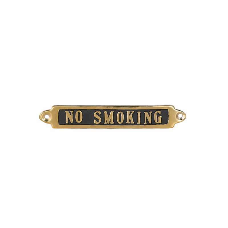 BRASS SIGN  "NO SMOKING"