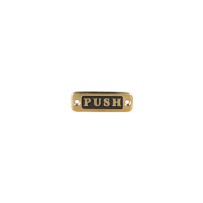 BRASS SIGN "PUSH"