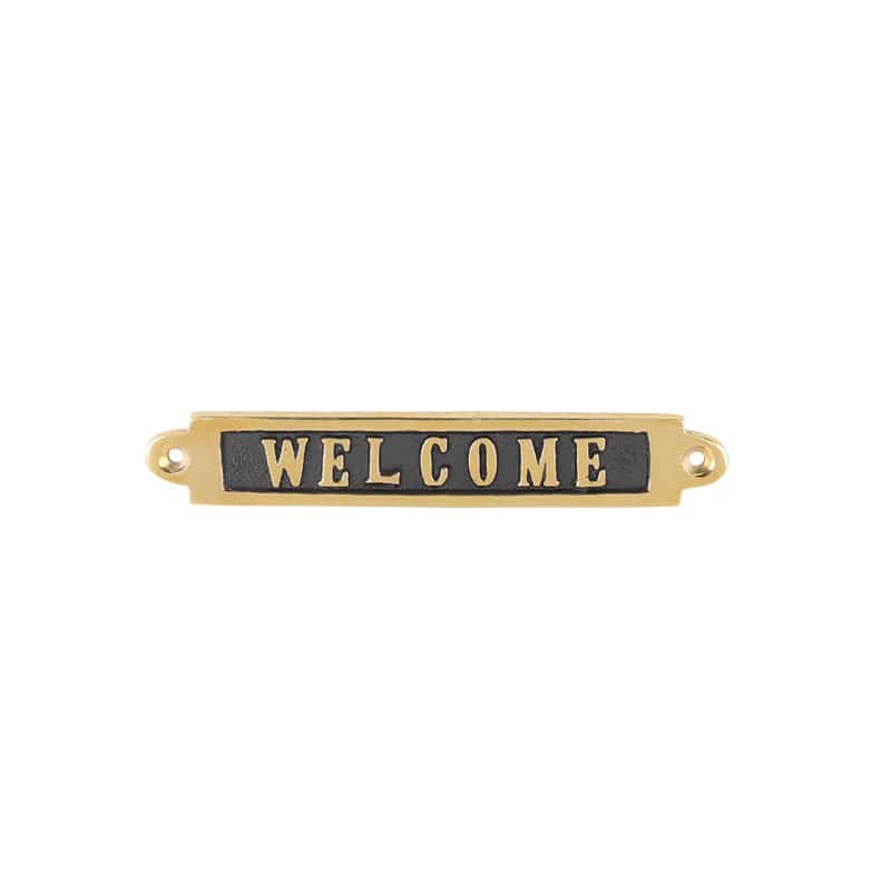 BRASS SIGN "WELCOME"