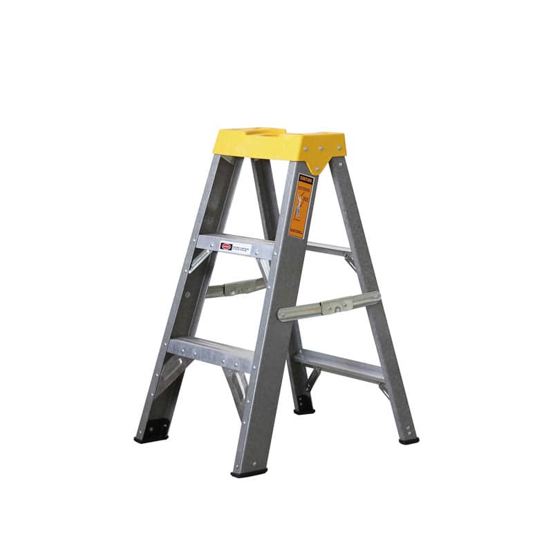 FIBER LADDER 3 STEPS GRAY