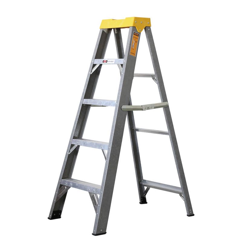 FIBER LADDER 5 STEPS GRAY