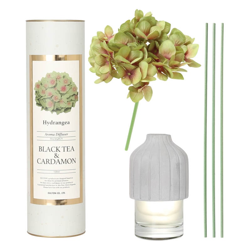 AROMA DIFFUSER HYDRANGEA GREEN/BLACK TEA&CARDAMON