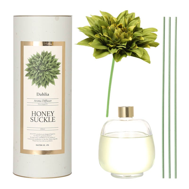 AROMA DIFFUSER DAHLIA 450 GREEN/HONEYSUCKLE