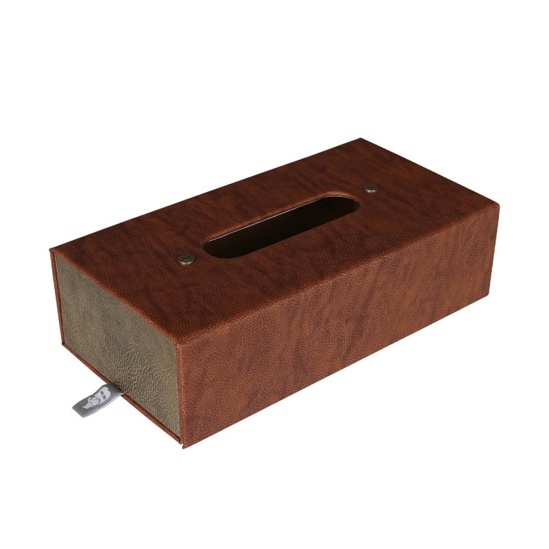 FOLDABLE TISSUE BOX DARK BROWN