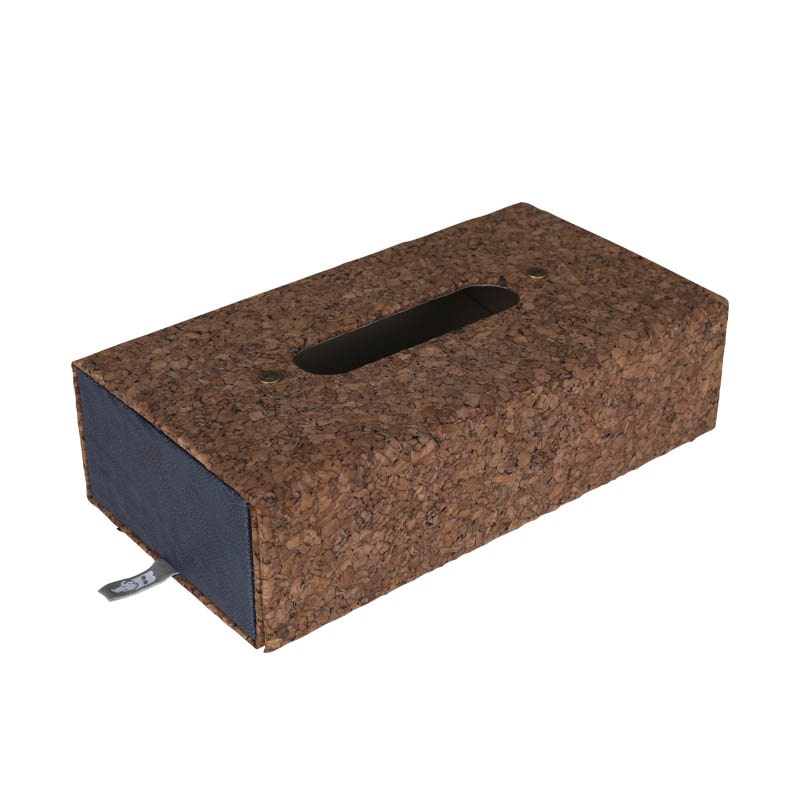 FOLDABLE TISSUE BOX DARK CORK