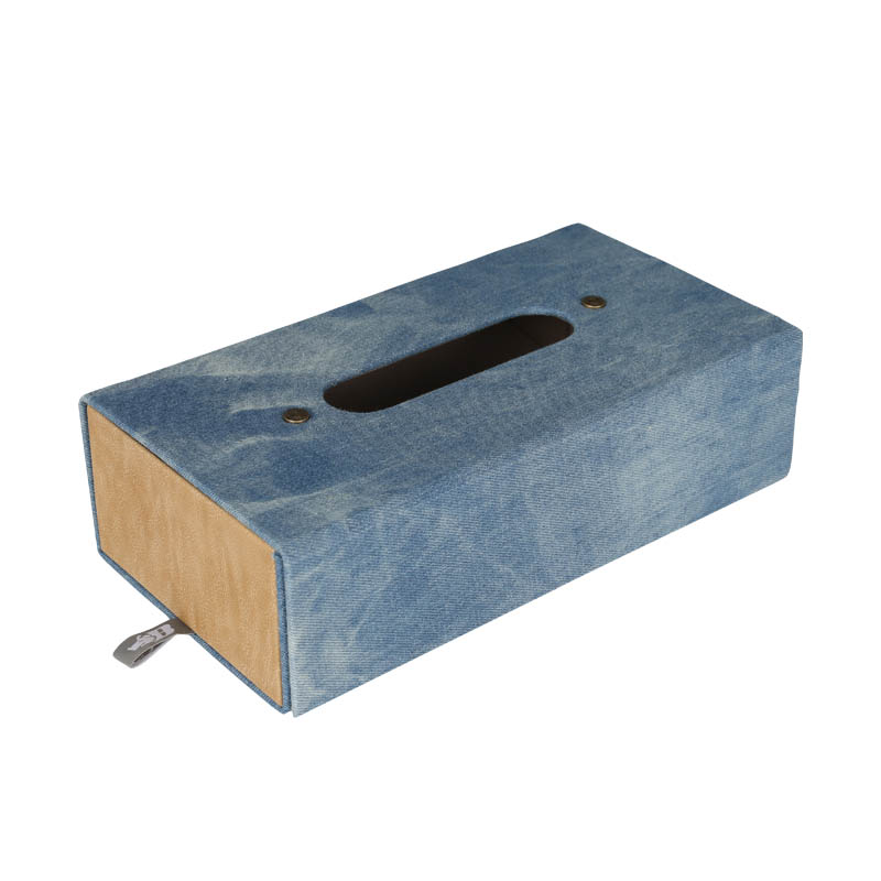 FOLDABLE TISSUE BOX LIGHT DENIM