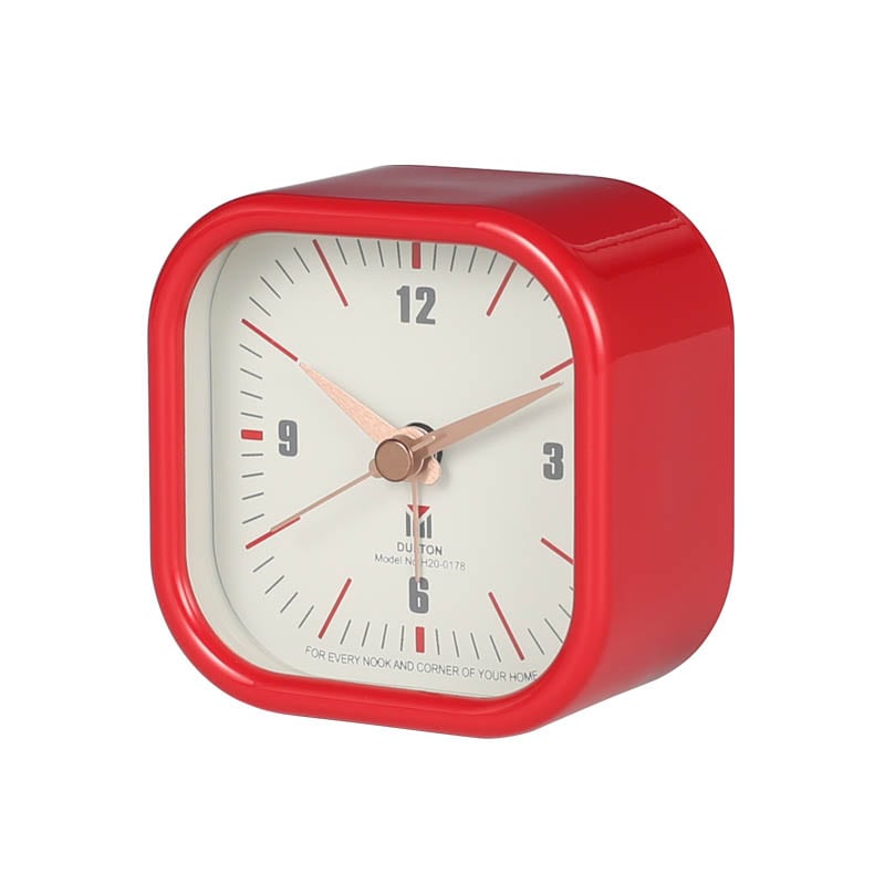 SQUARE ALARM CLOCK RED