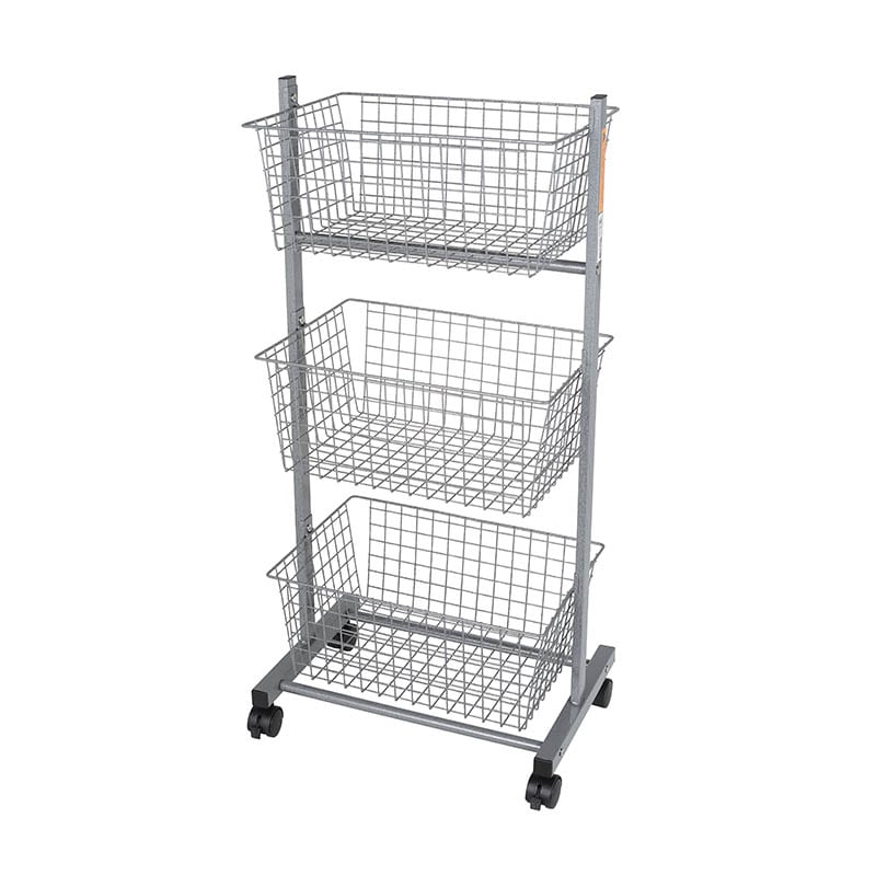 WIRE RACK WITH CASTORS HAMMERTONE GRAY