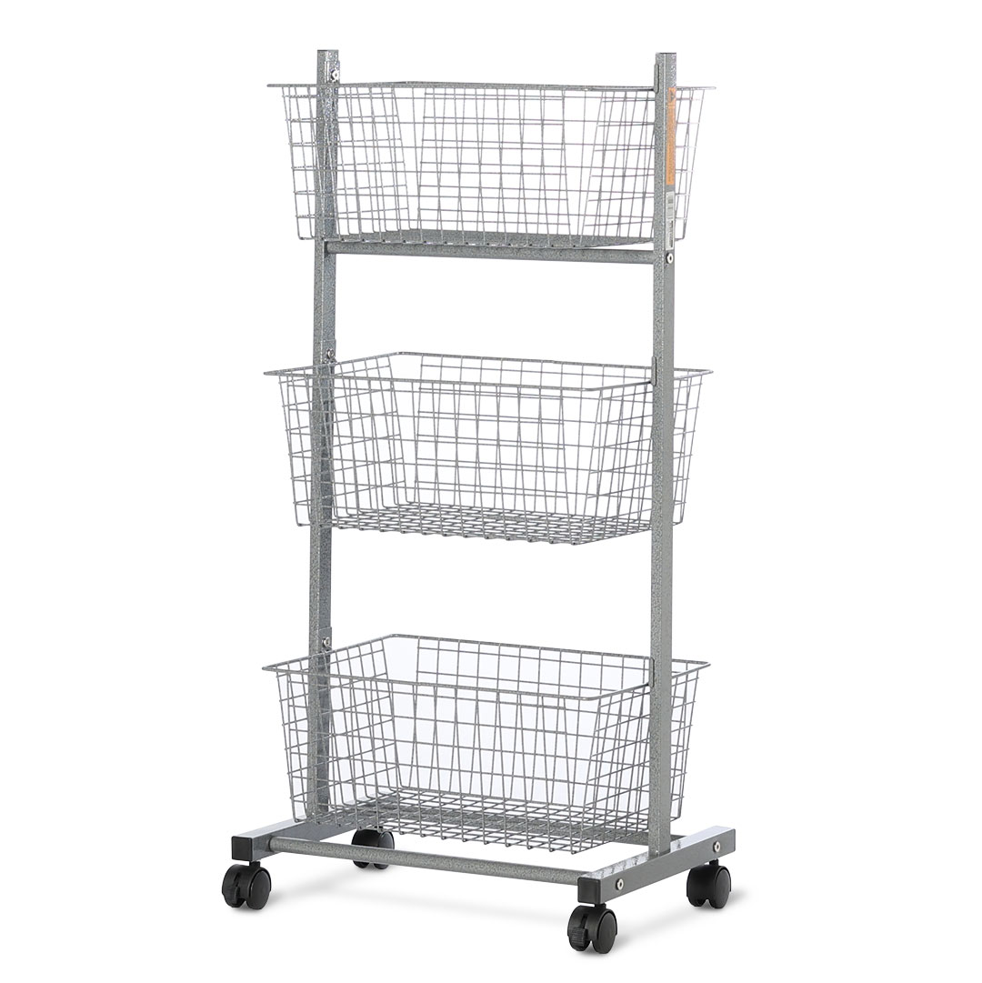 WIRE RACK WITH CASTORS HAMMERTONE GRAY