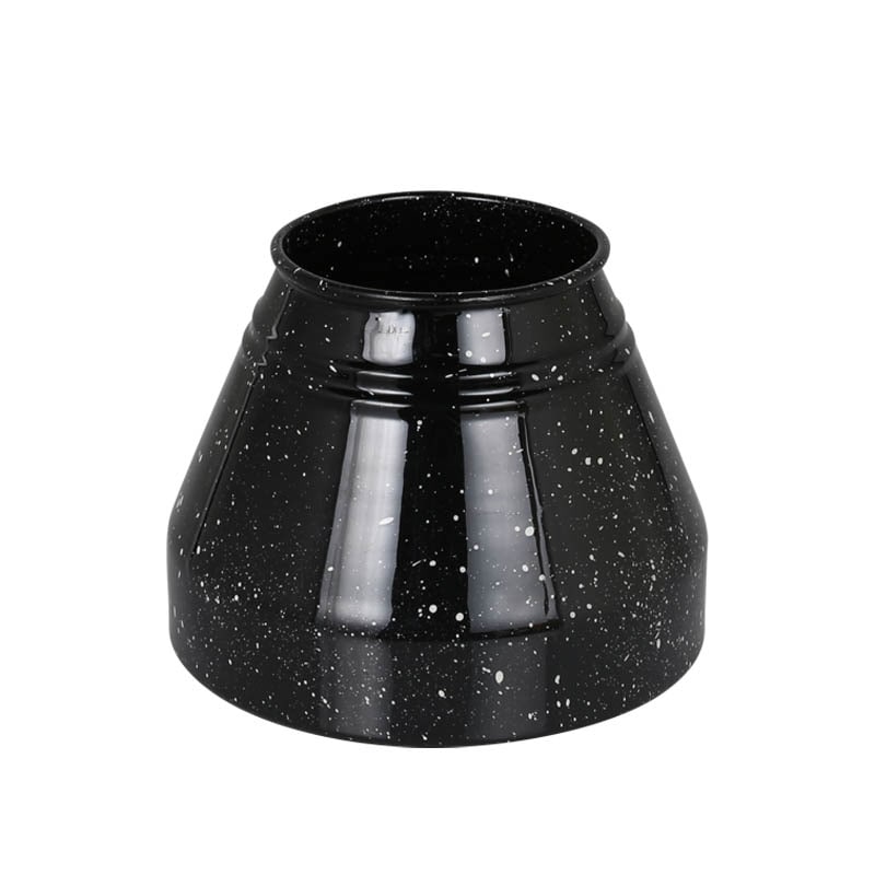 ENAMELED FLOWER VASE MANSARD BLACK