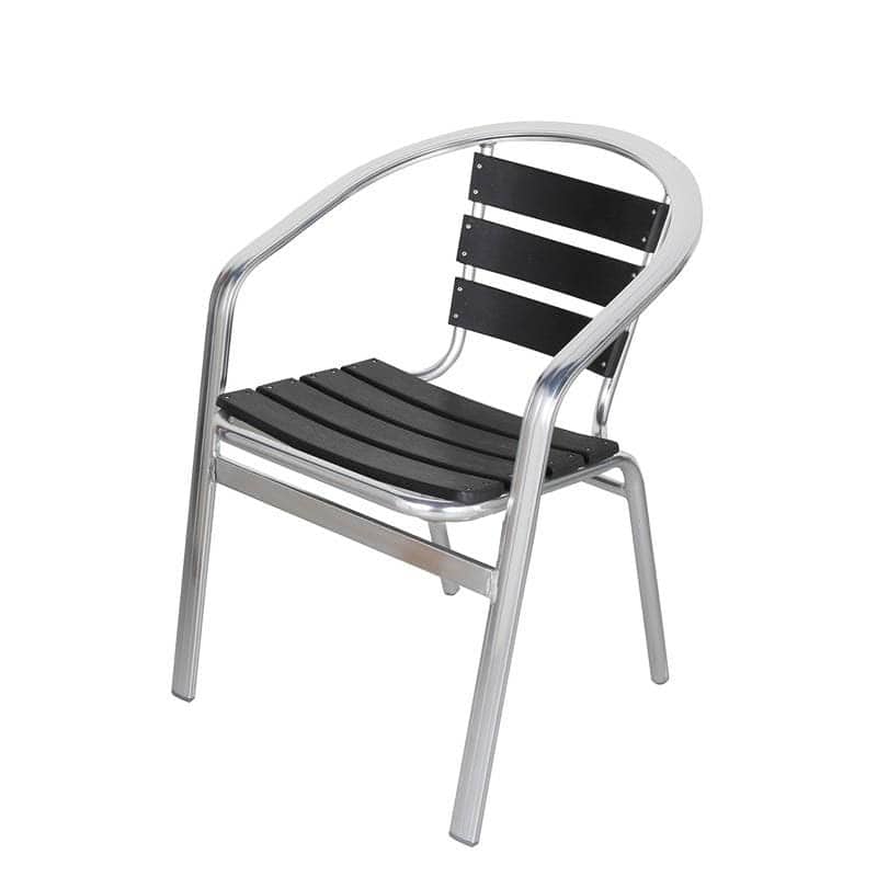 ALUMINUM CAFE CHAIR BLACK