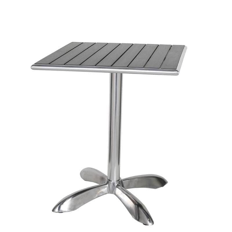 ALUMINUM CAFE TABLE SQUARE BLACK