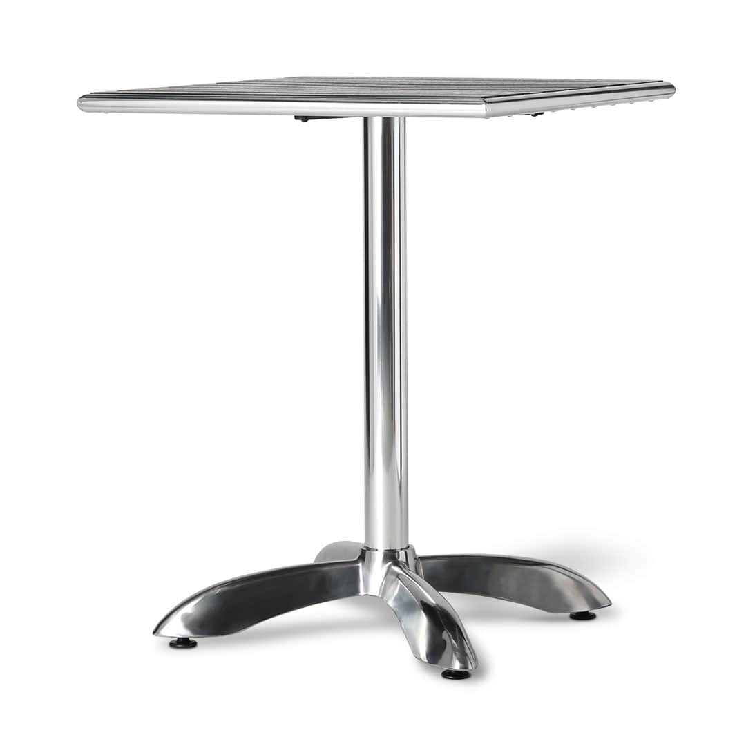 ALUMINUM CAFE TABLE SQUARE BLACK