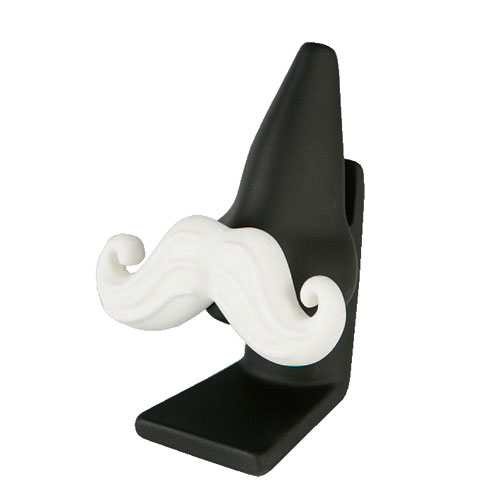 GLASSES HOLDER "MUSTACHE" BLACK/WHITE