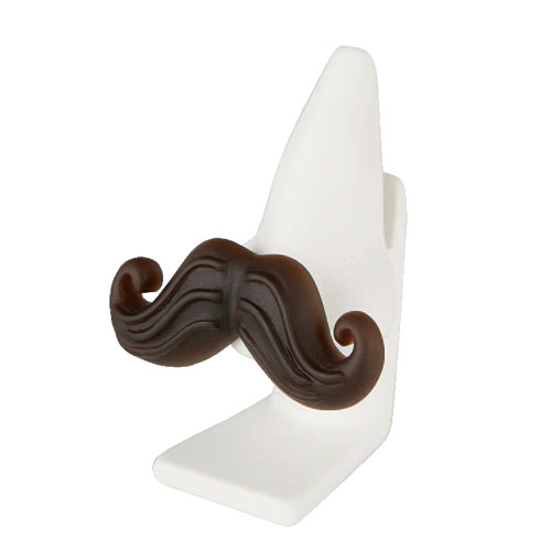 GLASSES HOLDER ''MUSTACHE'' WT/BR