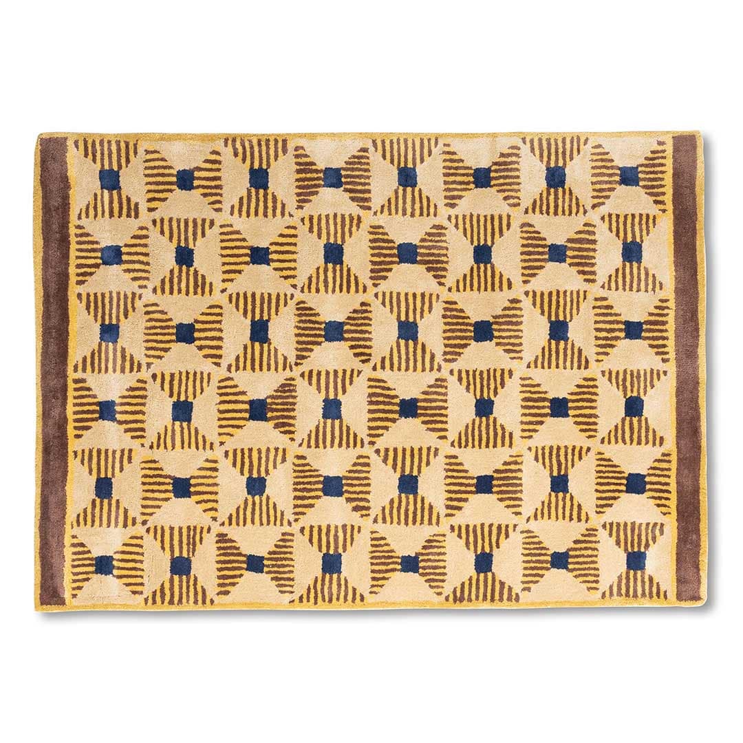 INDIAN WOOL RUG S A-BROWN
