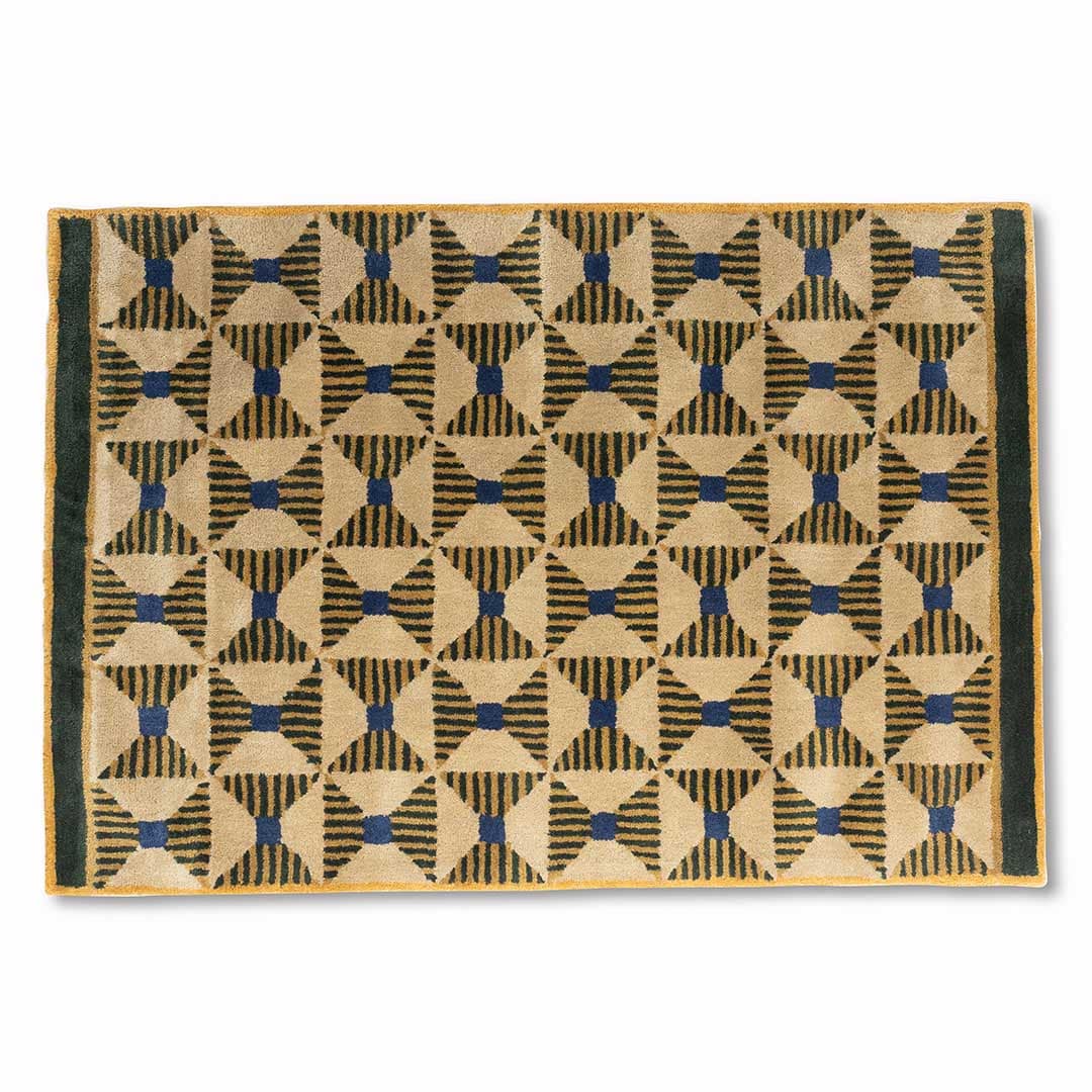 INDIAN WOOL RUG S A-GREEN