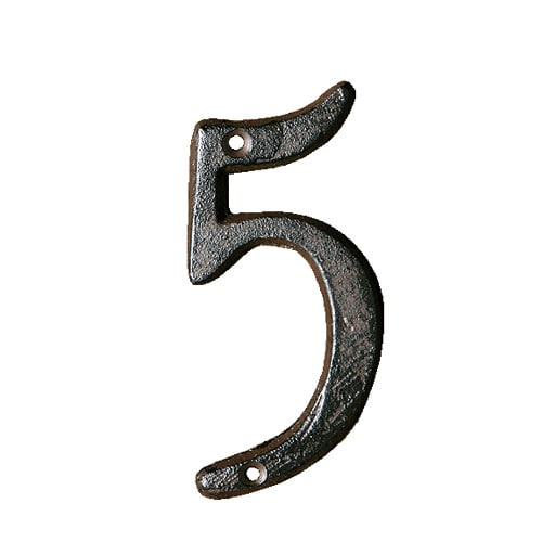 IRON NUMBER 5  RUSTED