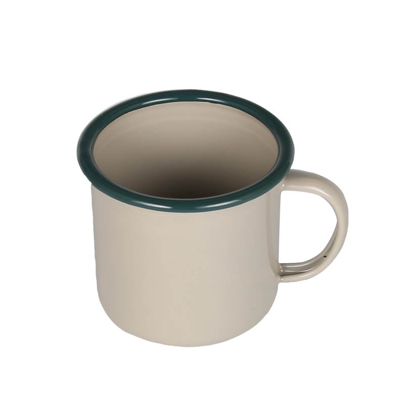 ENAMELED MUG BEIGE/GREEN