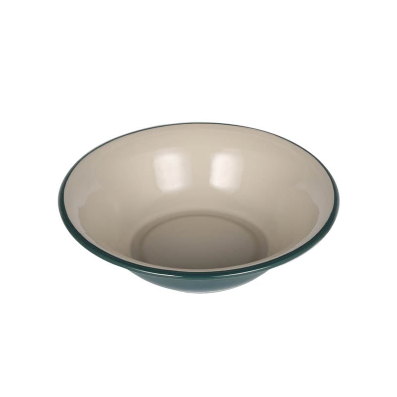 ENAMELED DEEP PLATE GREEN