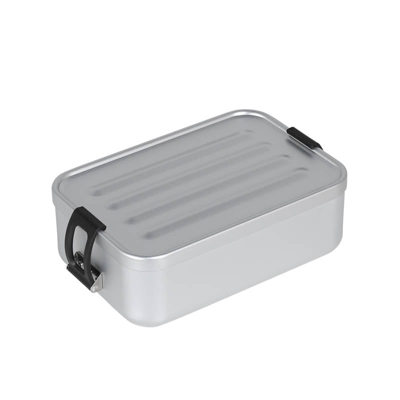 ALUMINUM LUNCH BOX SILVER