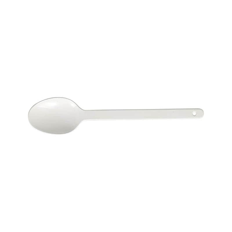 ENAMEL CUTLERY DESSERT SPOON WHITE