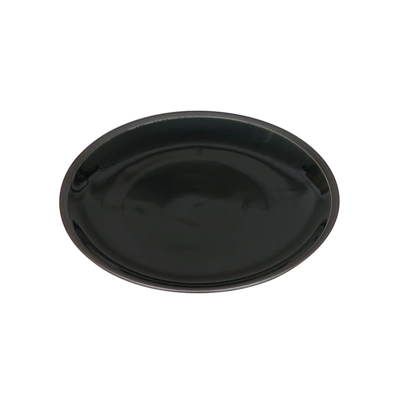 DINNER PLATE WITH RUST RIM BLACK