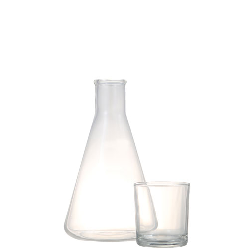 CONICAL CARAFE WITH CUP 1L