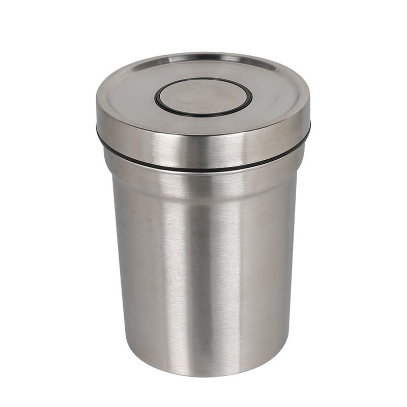 STAINLESS JAR WITH PRESS LID M