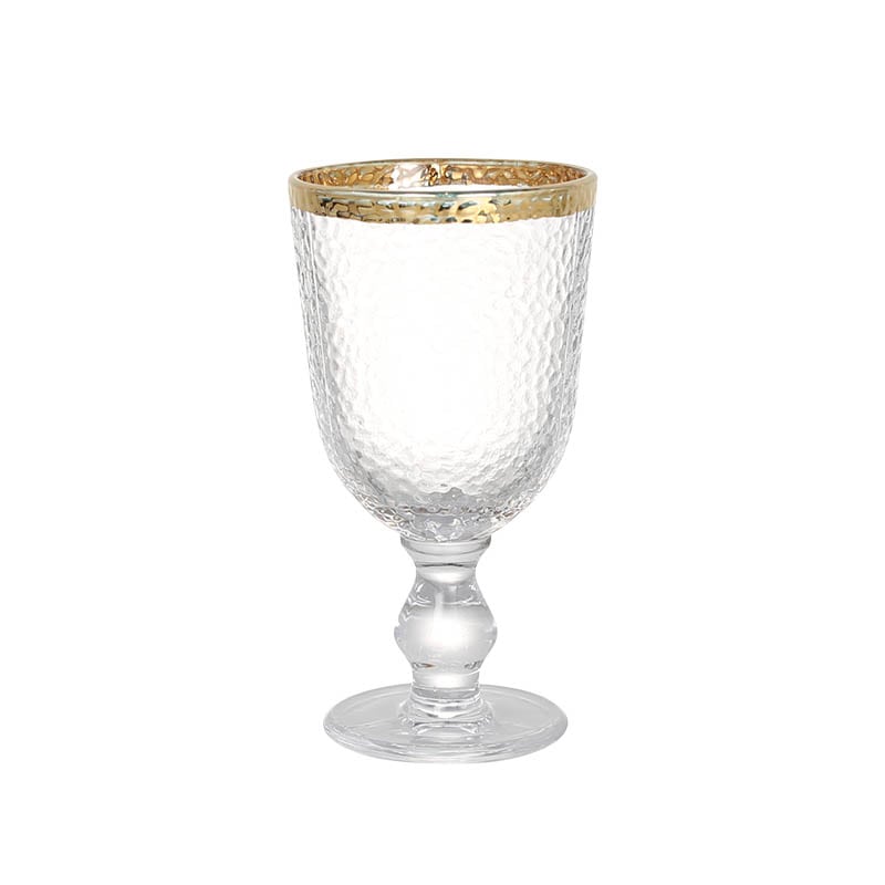 GLASS TABLEWARE OBO GOBLET GOLD RIM